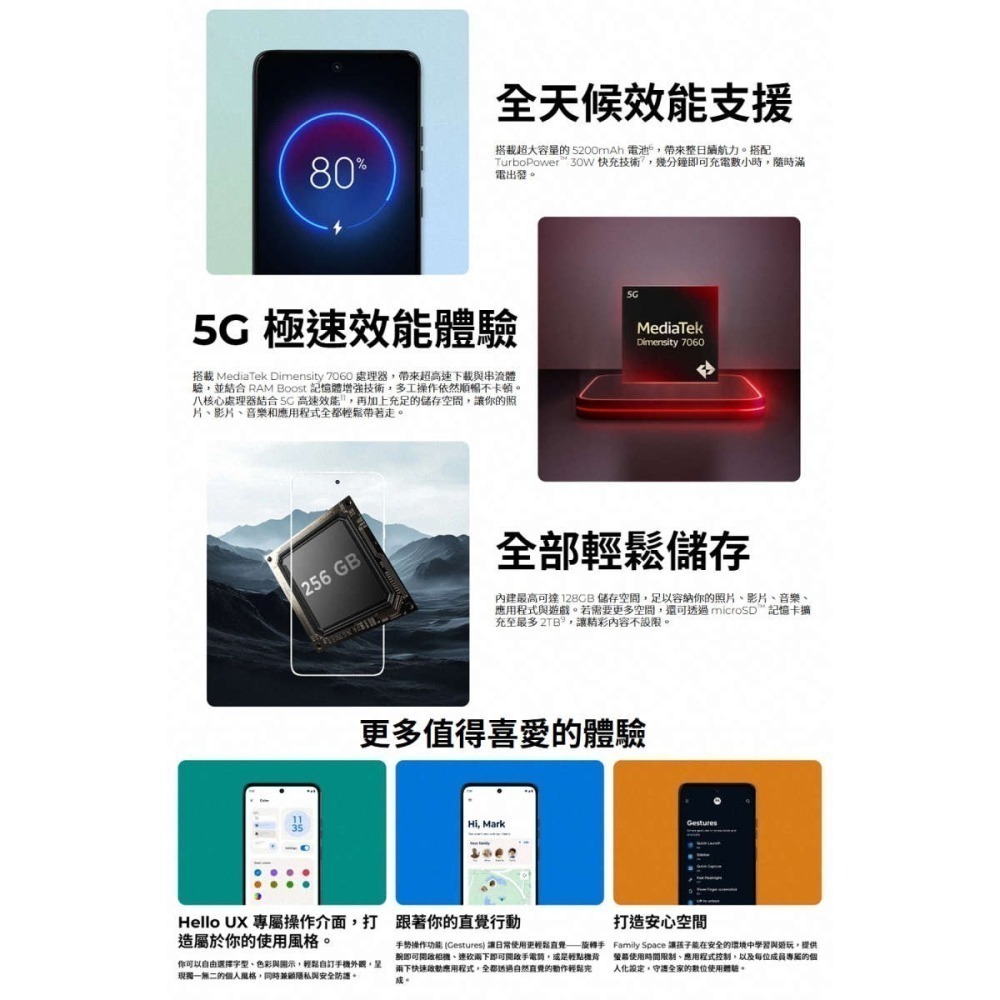 《公司貨含稅》motorola g56 5G (8G/128G) 6.7吋大螢幕軍規雙喇叭AI智慧手機-細節圖7