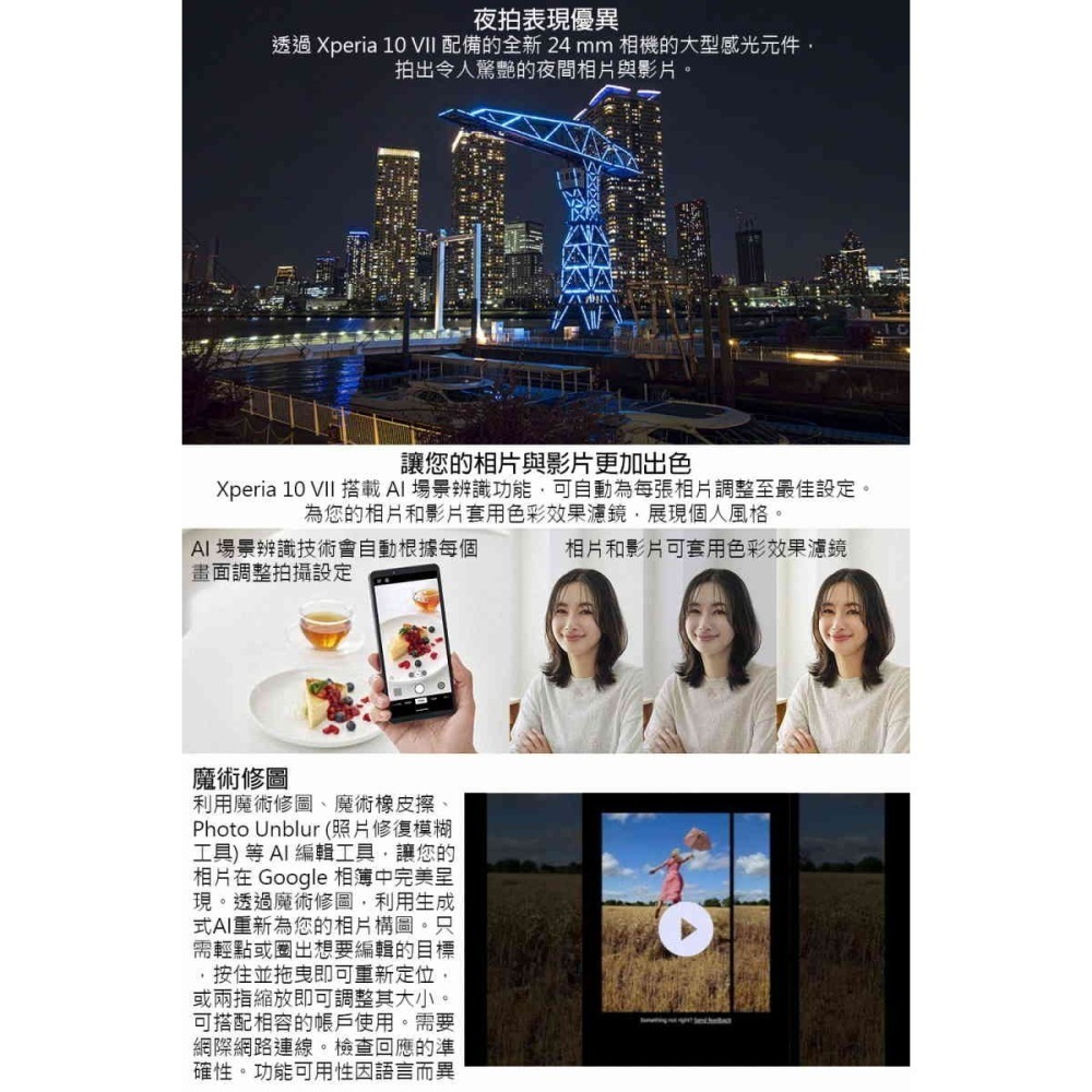 《公司貨含稅》SONY Xperia 10 VII (8G/128G)~送原廠PD30快充組+原廠殼+玻貼-細節圖4