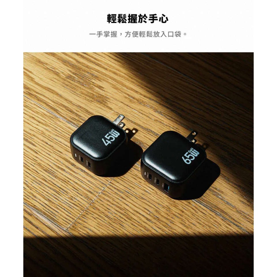 《公司貨含稅》(DJI NEO適用)Solide BLOCK 65W GaN氮化鎵三孔快速充電器-細節圖7