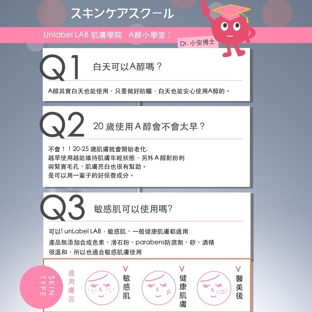 Unlabel LAB 超快逆襲垮臉A醇美容液｜安博士 抗老明星品回購率 抗老精華液 A醇原液型高效微分子 抗老-細節圖8