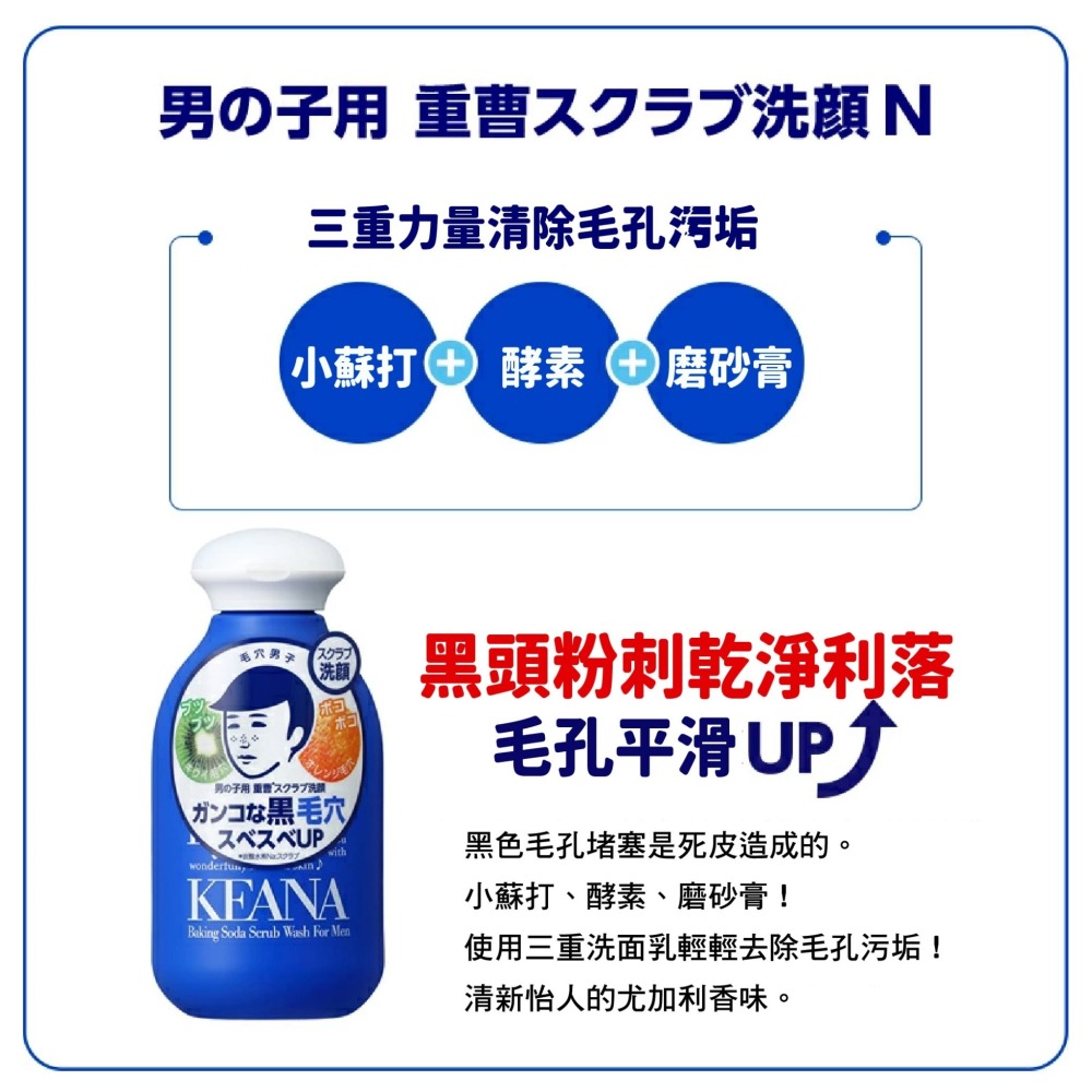 石澤研究所 毛穴撫子 男子用小蘇打潔顏粉｜日本原裝 小蘇打洗顏粉 洗顏粉 洗面乳 對抗 毛孔 粉刺 草莓鼻 柑橘肌-細節圖2