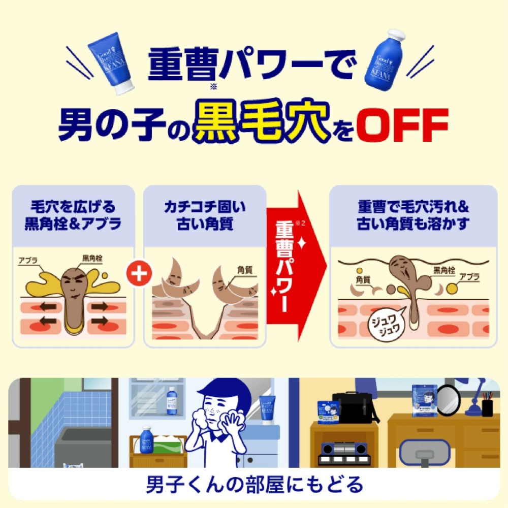 石澤研究所 毛穴撫子 男子用小蘇打潔顏粉｜日本原裝 小蘇打洗顏粉 洗顏粉 洗面乳 對抗 毛孔 粉刺 草莓鼻 柑橘肌-細節圖4