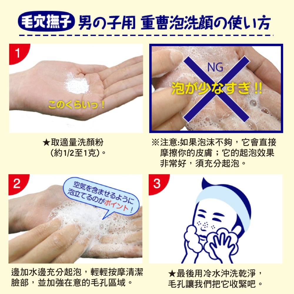 石澤研究所 毛穴撫子 男子用小蘇打潔顏粉｜日本原裝 小蘇打洗顏粉 洗顏粉 洗面乳 對抗 毛孔 粉刺 草莓鼻 柑橘肌-細節圖5