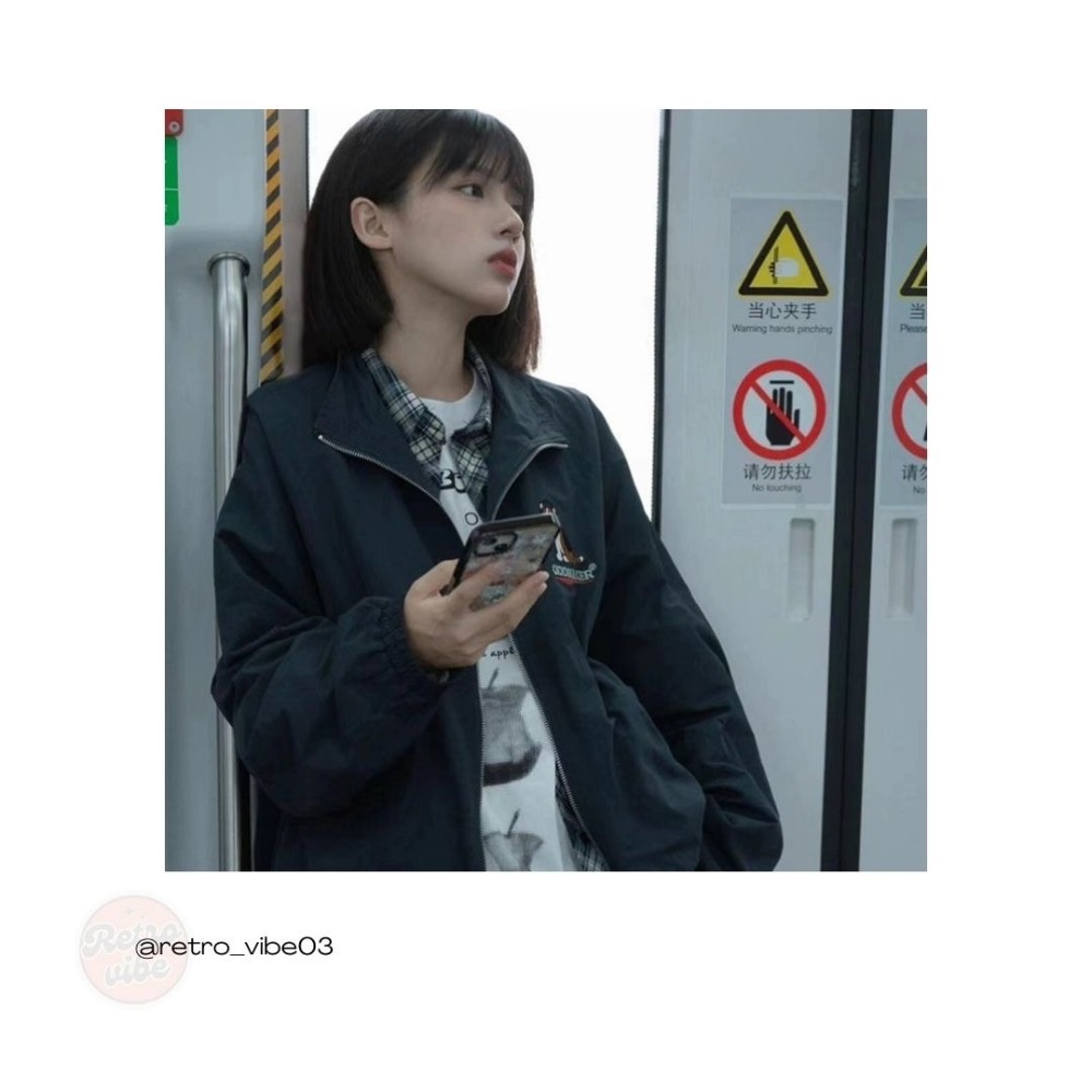 復古翻領休閒外套（預購款）-細節圖2