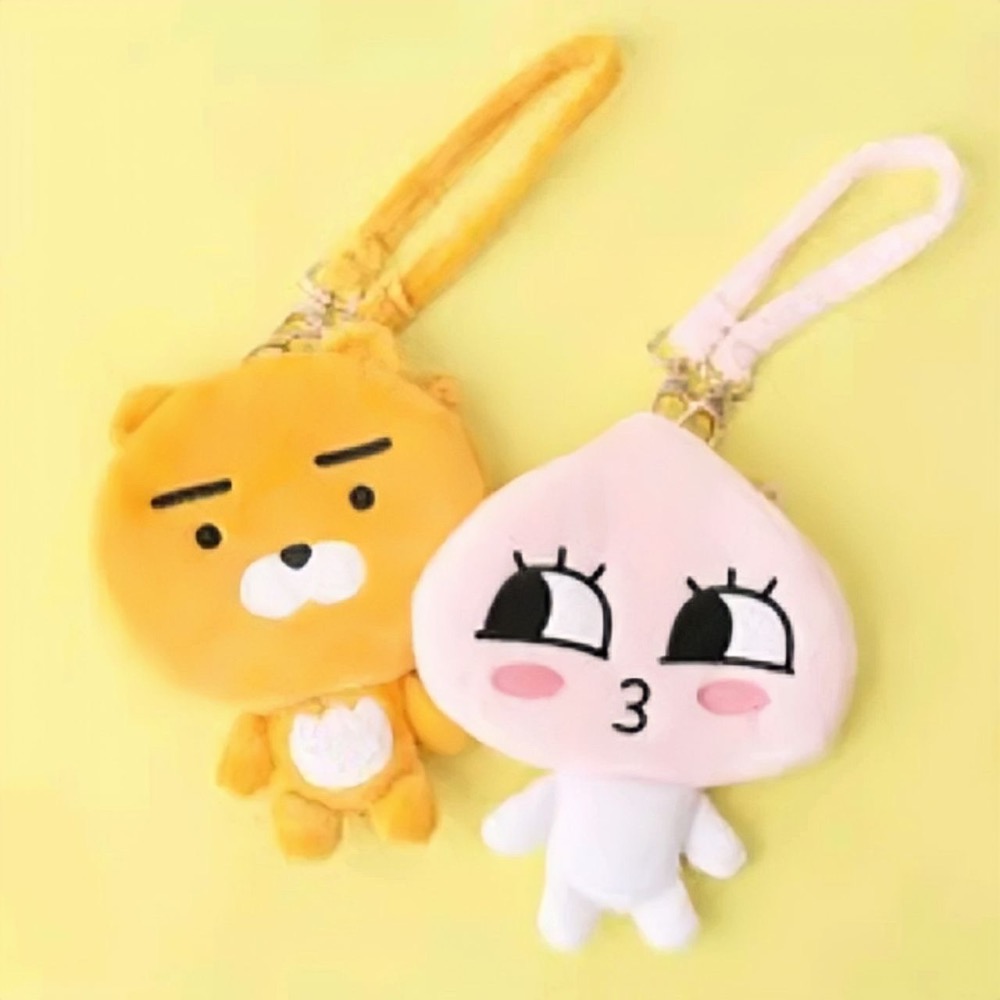 Kakao Friends 玩偶造型卡包掛鉤吊飾 玩偶造型零錢包掛繩吊飾-細節圖2
