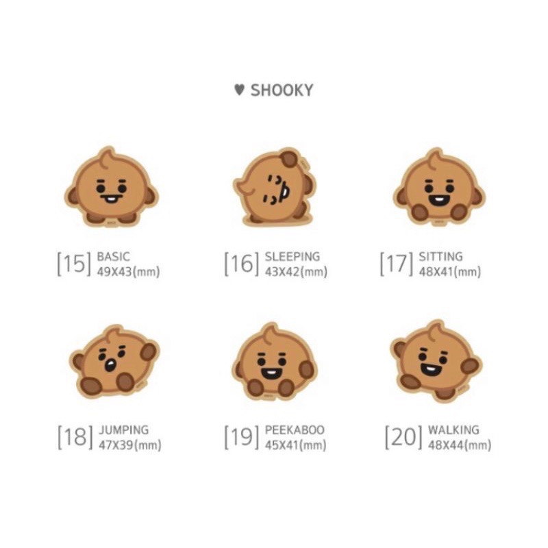 BT21寶寶貼紙-Koya/RJ/Shooky-細節圖4
