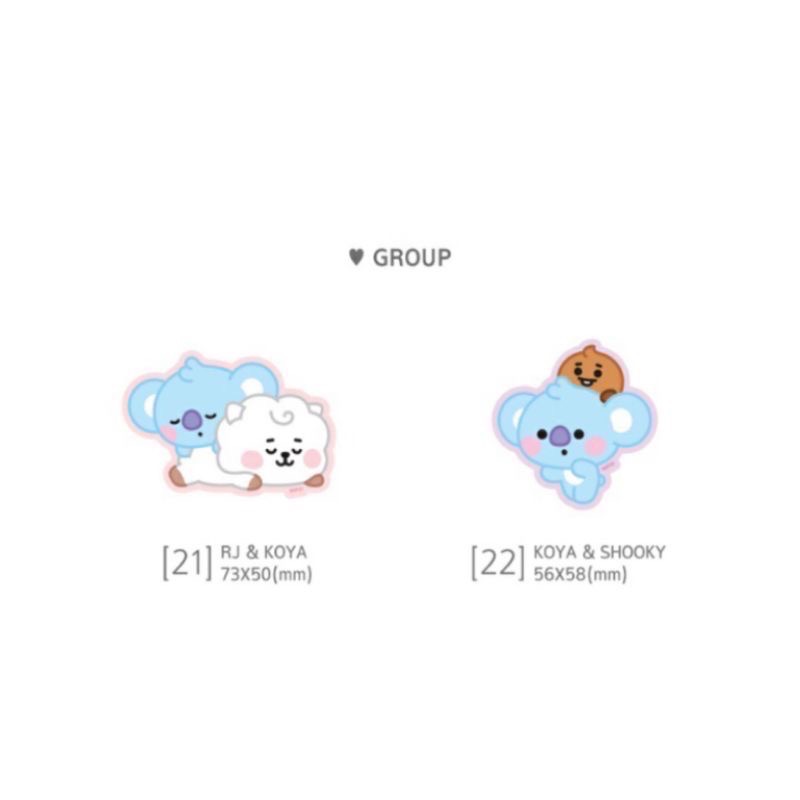 BT21寶寶貼紙-Koya/RJ/Shooky-細節圖5