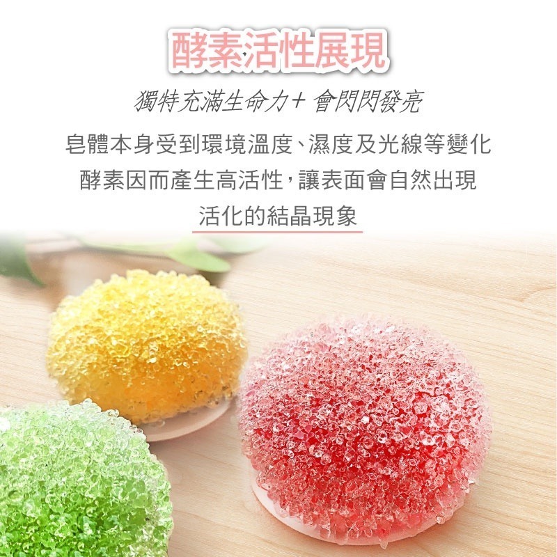 【長利奈米生技】多醣體酵素琉璃皂 (45g、100g/個)│ 水果酵素+菇蕈多醣體，多功能皂，清潔+卸妝+去角質+嫩白-細節圖2