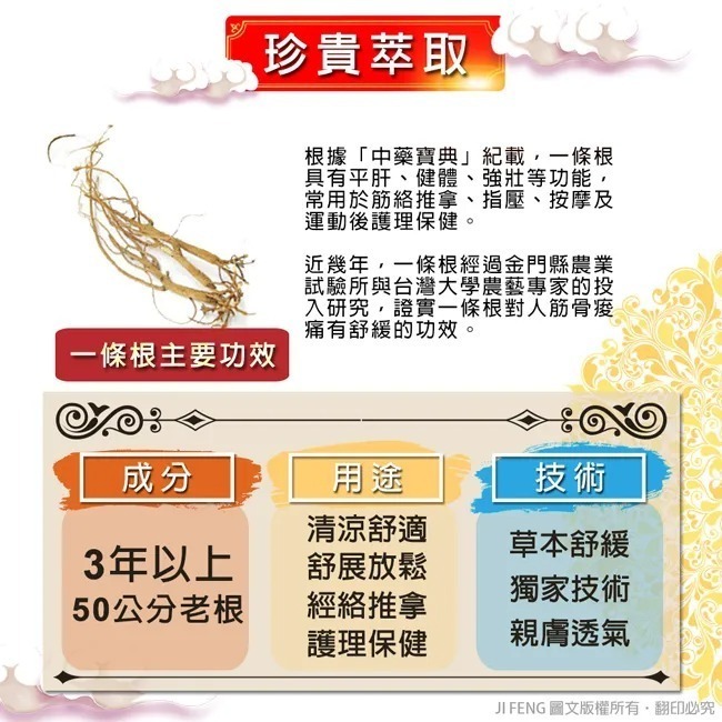 【金牌】御之品-金門一條根精油滾珠 (60ml/瓶)-細節圖3