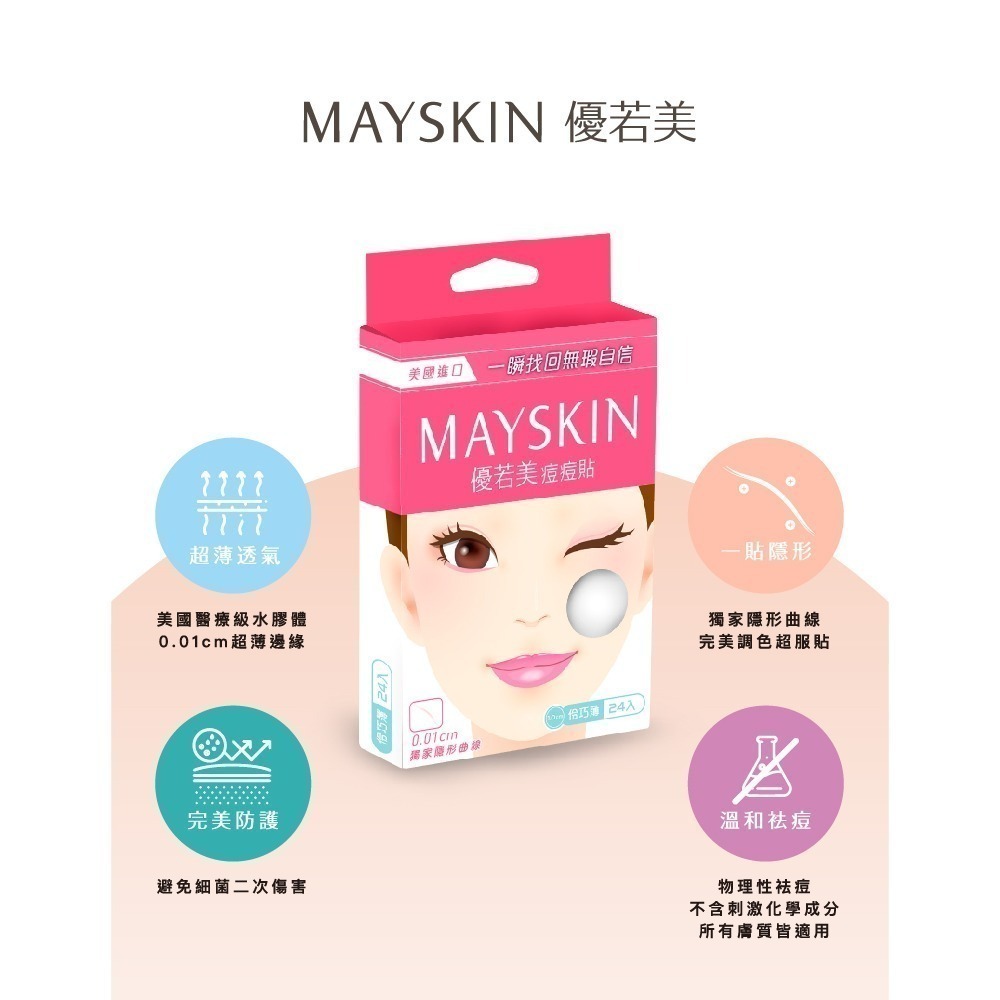 【優若美】痘痘貼 - 薄型1.2cm (30入/盒 )-細節圖4