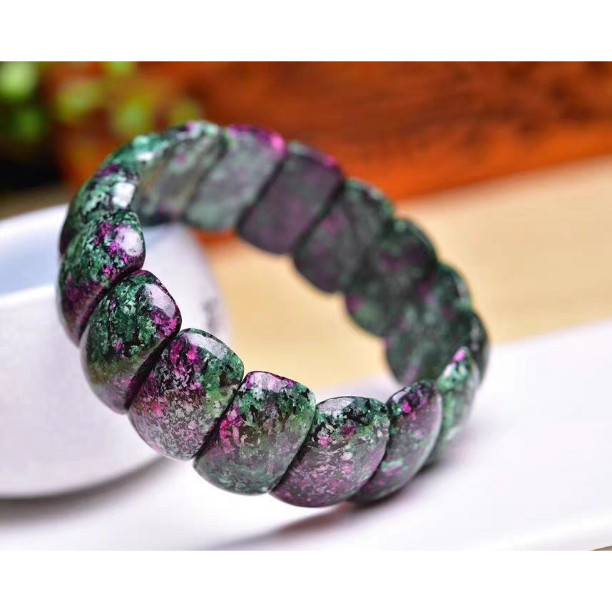 2024打造富貴#好磁場#五行相生相旺#吉祥茉莉開運天然红綠寶手排/手鍊-細節圖2