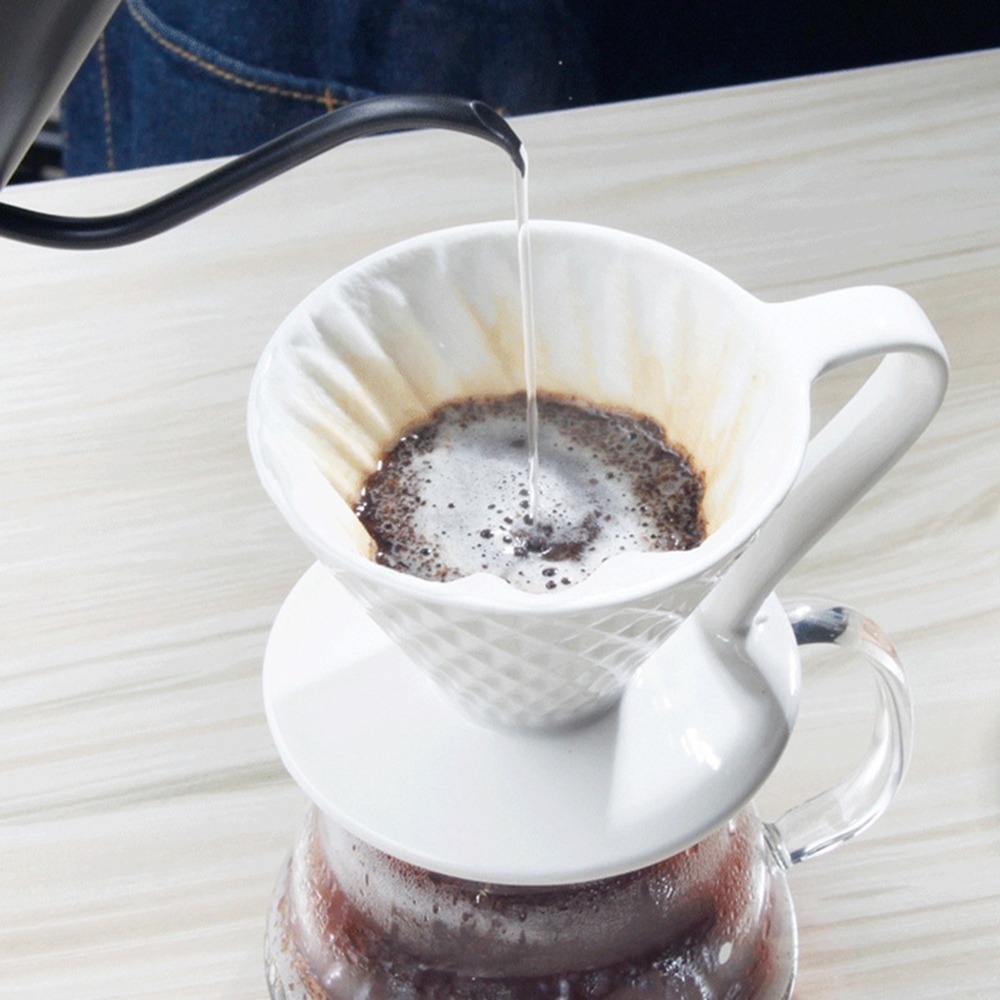 ⭐台灣現貨⭐GK-509 鑽石陶瓷濾杯 3～4人 V60濾杯 咖啡濾器 錐形濾杯 手沖濾杯-細節圖3