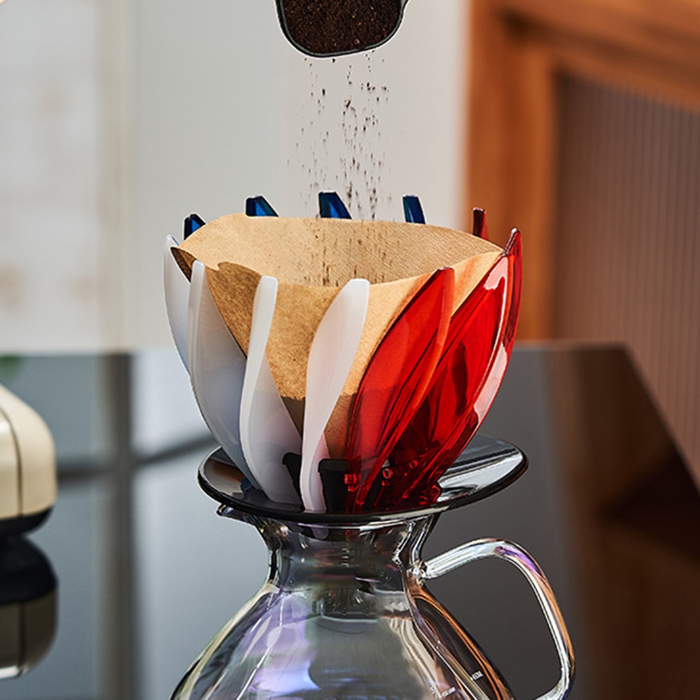 ⭐台灣現貨⭐蓮花濾杯 睡蓮濾杯 3～4人 V60濾杯 錐形濾杯 咖啡濾器 戶外用濾杯-細節圖3