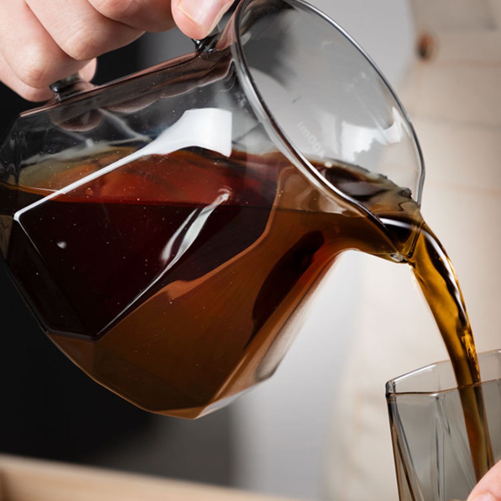 ⭐台灣現貨⭐黑耀鑽石壺 手沖咖啡壺 耐熱直火壺 耐熱玻璃壺 咖啡壺 泡茶壺 分享壺 下接壺-細節圖4