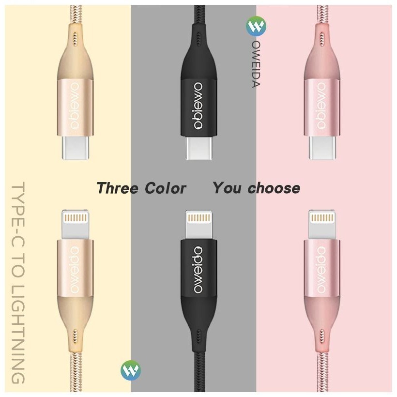 Oweida MFI認證 Type-C to Lightning 高速編織線 快充線 150cm-細節圖7