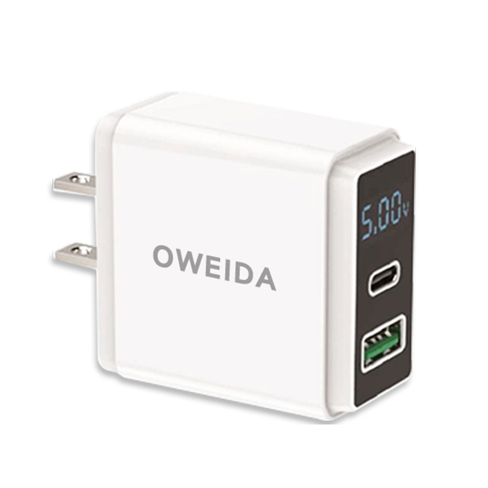 Oweida 20W PD+QC3.0 液晶電源顯示充電器 台灣製 AC-DK54T-細節圖9