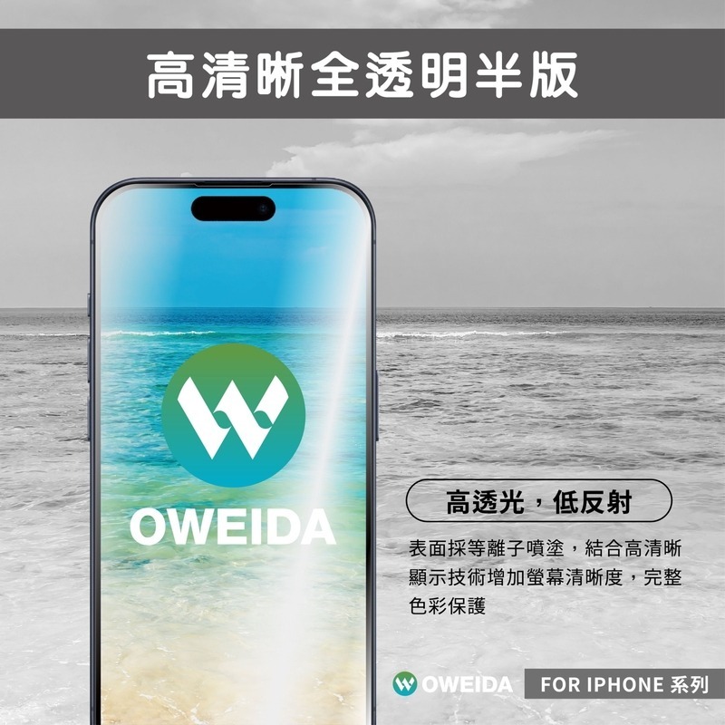 Oweida iPhone全系列 半版鋼化玻璃貼 非滿版15/14/13/12/11/X/78/SE Pro Max-細節圖4