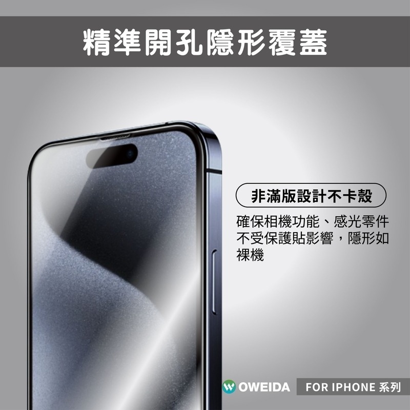 Oweida iPhone全系列 半版鋼化玻璃貼 非滿版15/14/13/12/11/X/78/SE Pro Max-細節圖5