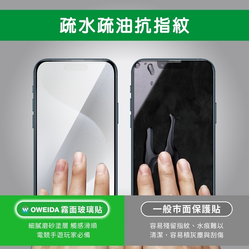 Oweida iPhone全系列 電競霧面滿版鋼化玻璃貼 15/14/13/12/11/X/78/SE Pro Max-細節圖5