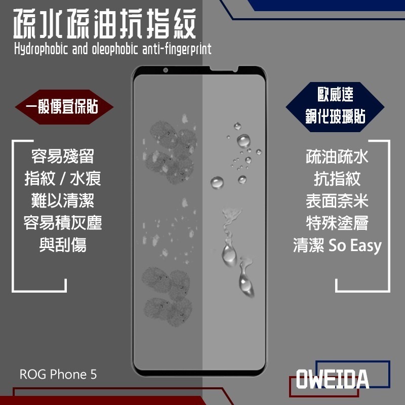 Oweida ROG Phone 5/5pro (ZS673KS) 電競霧面 滿版鋼化玻璃貼-細節圖5
