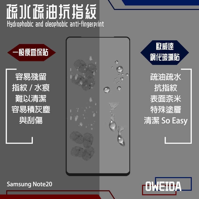Oweida Samsung Note20 全膠解鎖版 2.5D滿版鋼化玻璃貼 保護貼-細節圖5