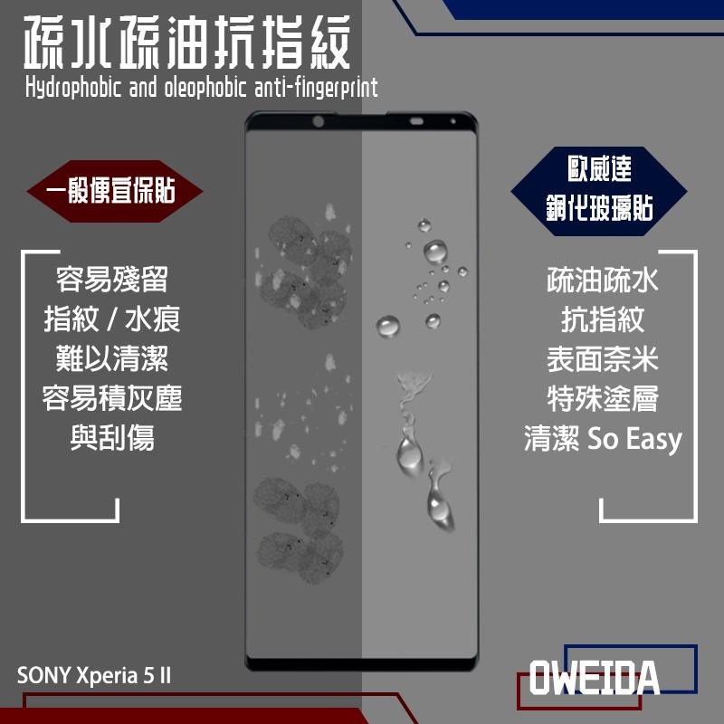 Oweida SONY Xperia 5 II 2.5D滿版鋼化玻璃保護貼 電競霧面/裸機亮面-細節圖5