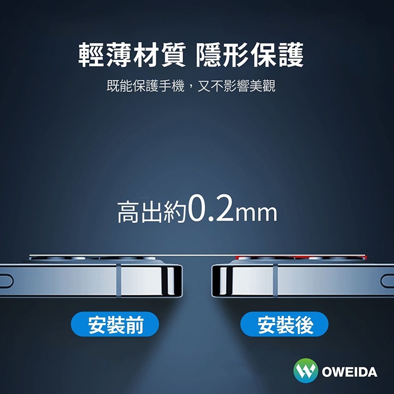 Oweida iPhone 15系列 星耀鋁金屬鏡頭保護鏡 鏡頭環-細節圖8