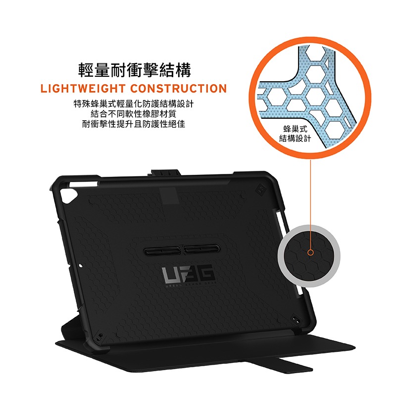 【UAG】iPad Pro 10.2吋 耐衝擊保護殻 黑/藍/紅 正版公司貨-細節圖5