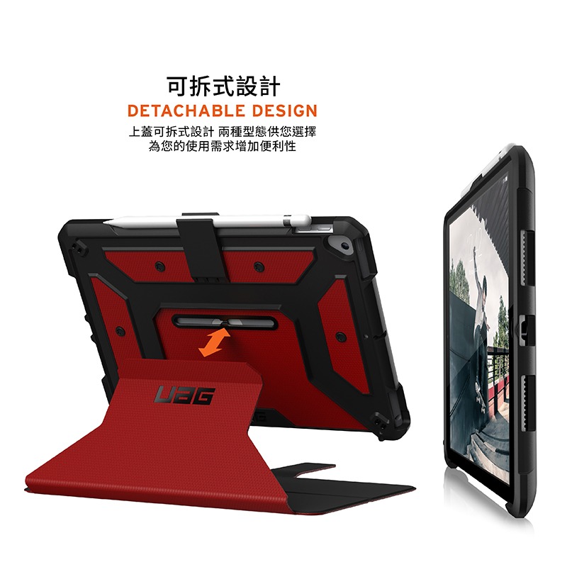 【UAG】iPad Pro 10.2吋 耐衝擊保護殻 黑/藍/紅 正版公司貨-細節圖6