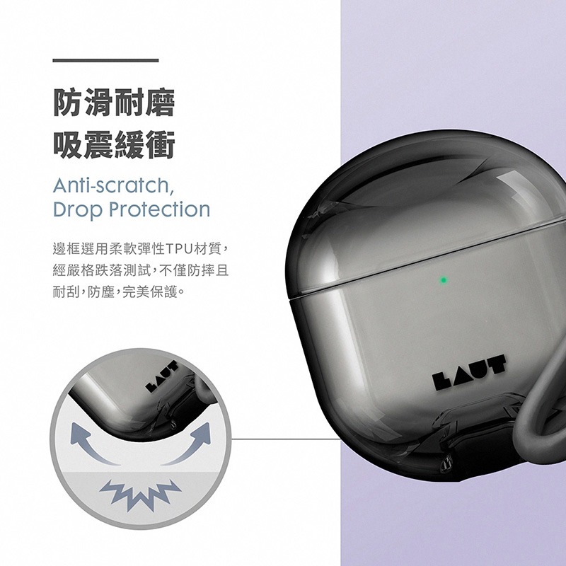 LAUT AirPods 4 晶透防摔保護殼-細節圖5