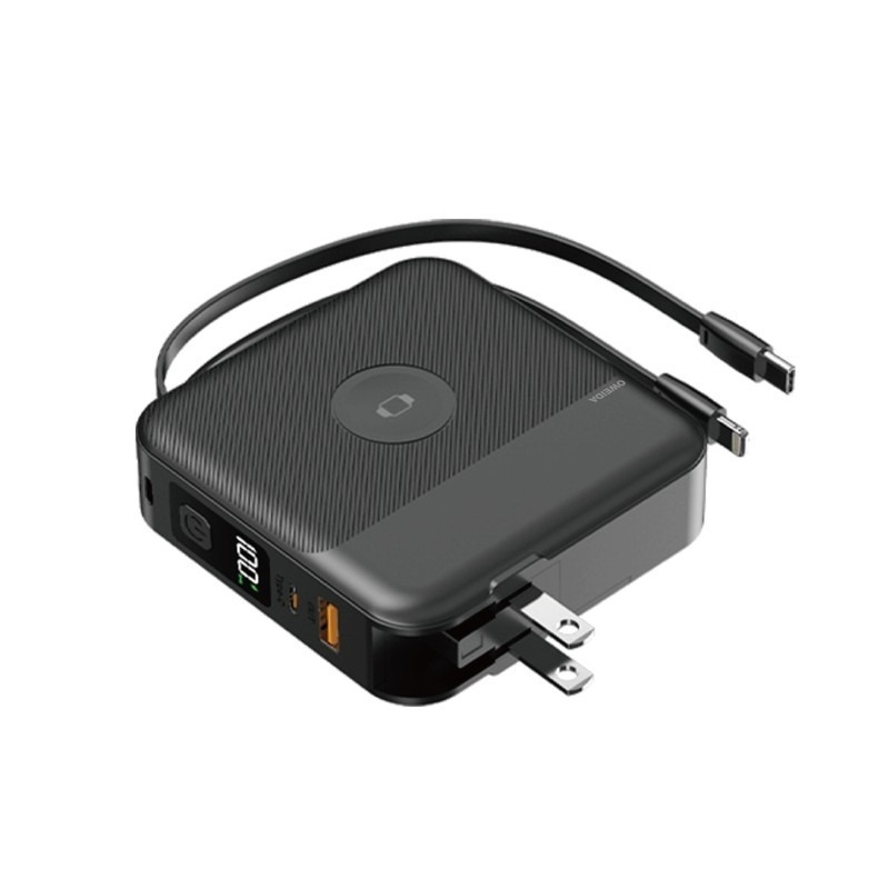 Oweida AI智能無線充行動電源 10000mAh 磁吸無線充電 自帶線 PD快充 可充手錶-規格圖11