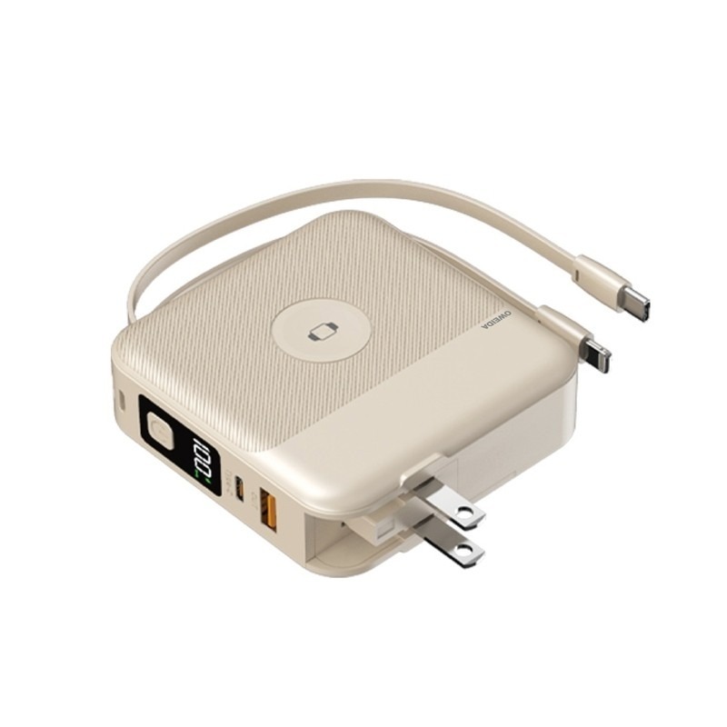 Oweida AI智能無線充行動電源 10000mAh 磁吸無線充電 自帶線 PD快充 可充手錶-規格圖11