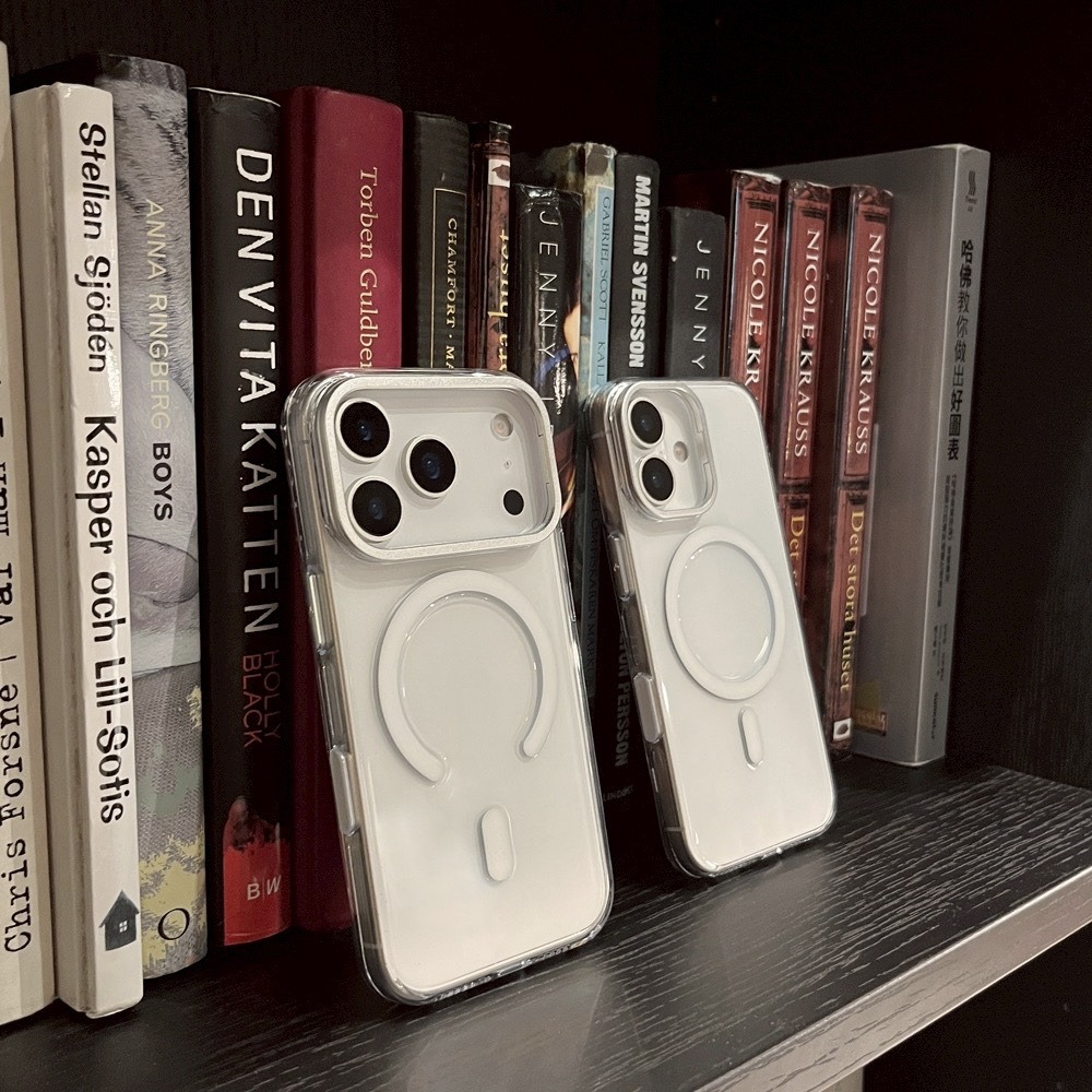 Oweida iPhone 17全系列 抗黃晶明磁吸鏡頭支架手機殼-細節圖8