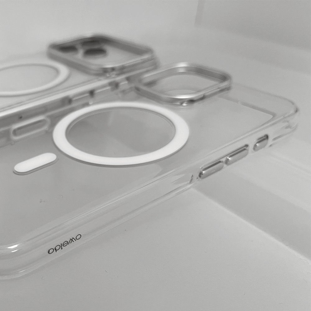Oweida iPhone 17全系列 抗黃晶明磁吸鏡頭支架手機殼-細節圖10