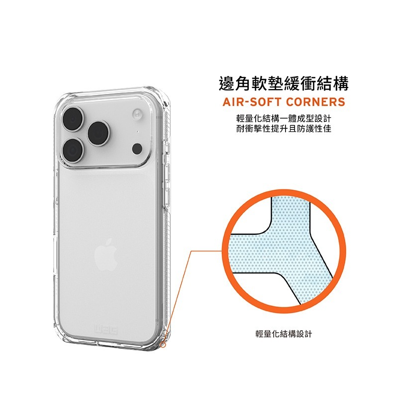 UAG iPhone 17系列 全透款 耐衝擊防摔保護殼-細節圖10