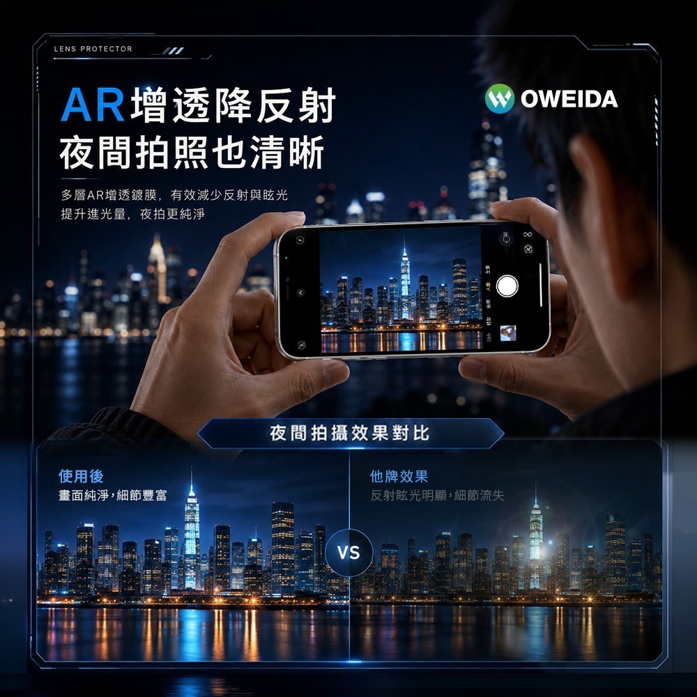 Oweida iPhone 18系列 一片式金屬鏡頭貼-細節圖2