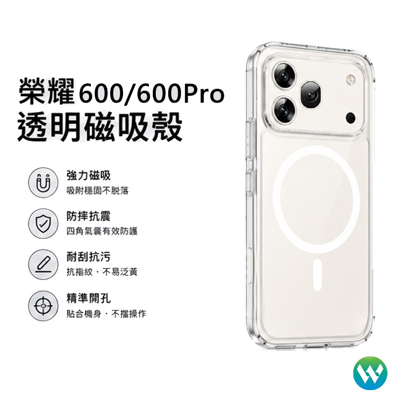 Oweida HONOR 600/600Pro 雙料磁吸殼貼超值組-細節圖2