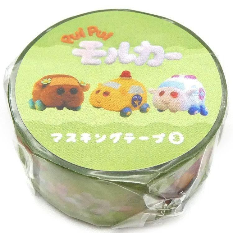 🩷日本正版 PUI PUI Molcar 天竺鼠車車 紙膠帶 3號-巧克力與救護車-細節圖3