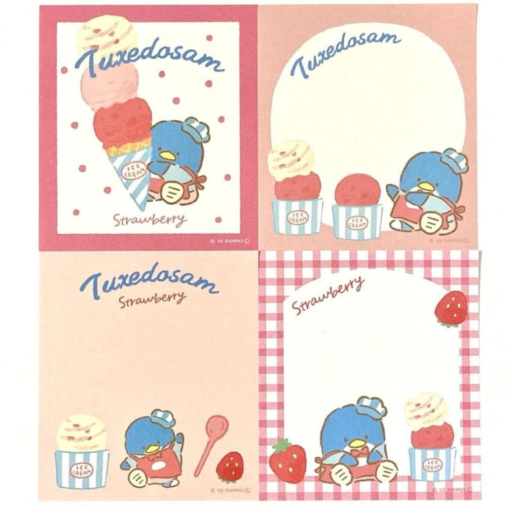 分裝｜古川紙工 x Sanrio 冰淇淋店 24款便箋｜2025 Loft限定-細節圖3