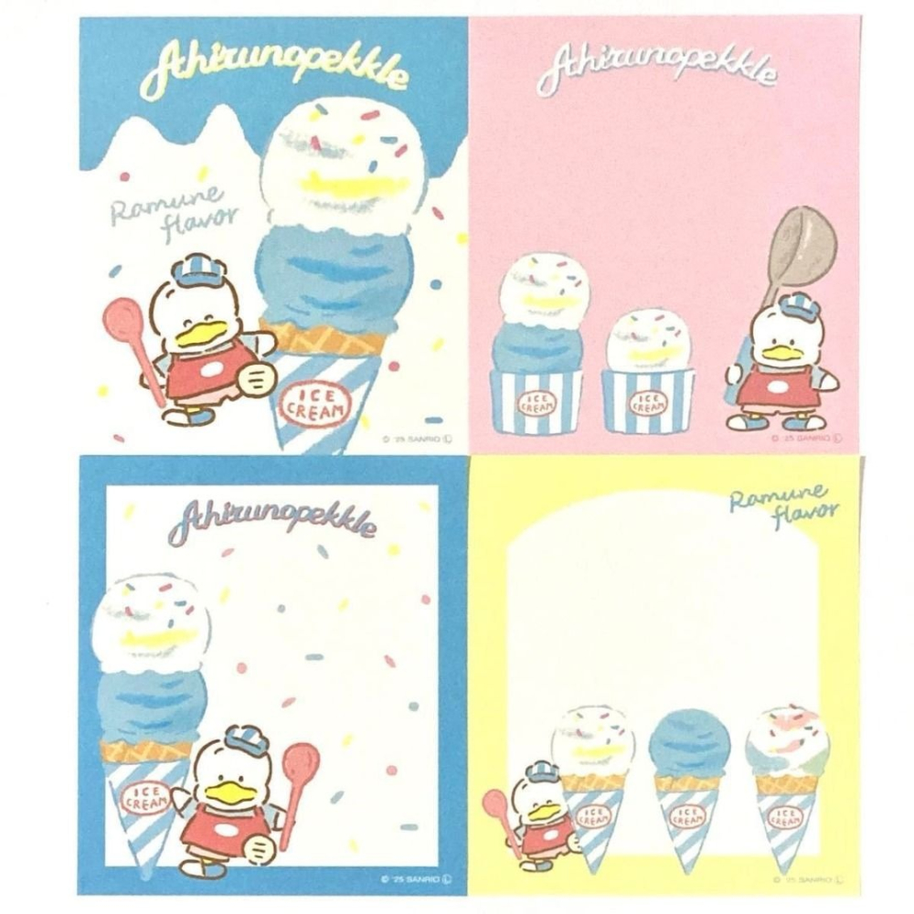 分裝｜古川紙工 x Sanrio 冰淇淋店 24款便箋｜2025 Loft限定-細節圖6