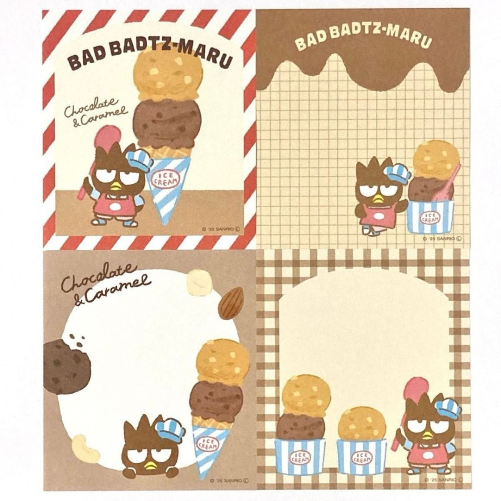 分裝｜古川紙工 x Sanrio 冰淇淋店 24款便箋｜2025 Loft限定-細節圖8
