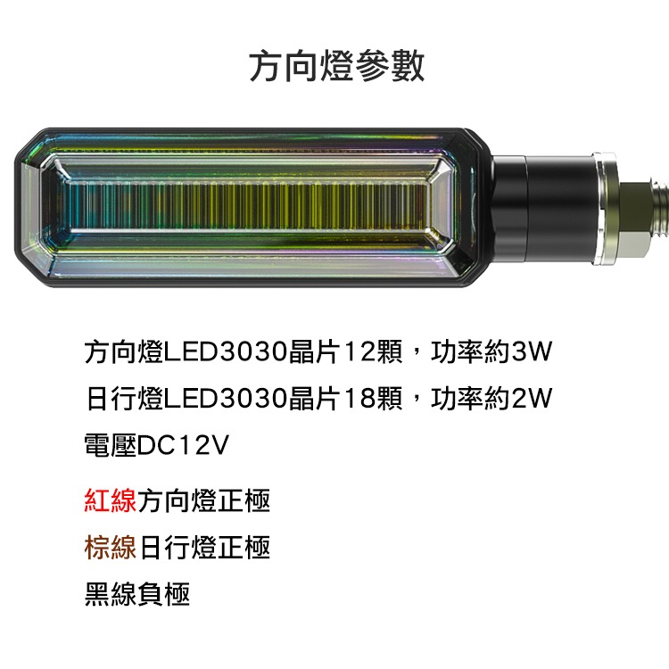[靈獸]幻光戟 方向燈L25 方形雙色序列式 雙色方向燈 方向燈優先 DRG FORCE HONDA CB300 R15-細節圖6