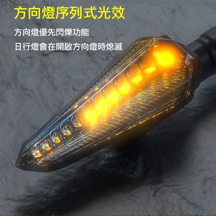 [靈獸]珠光劍 方向燈L24 LED序列式流水燈珠方向燈 雙色方向燈 方向燈優先 阿魯 DRG FORCE HONDA-細節圖2