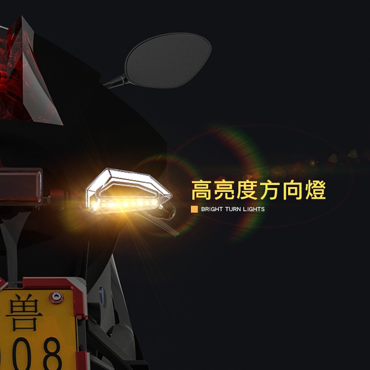 [靈獸]LED導光方向燈L10 無亮點日行燈 高亮方向燈 drg force 雷霆s 輕檔 重機 微笑-細節圖4