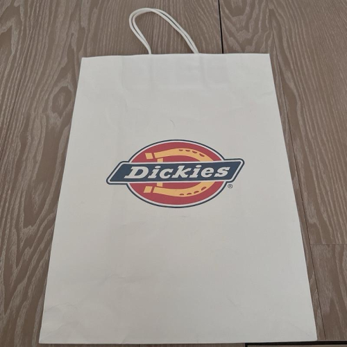 DICKIES#dickies#蒂剋#迪剋斯#迪凱思#潮牌紙袋子#手提袋子白牛皮紙袋服裝購物環保