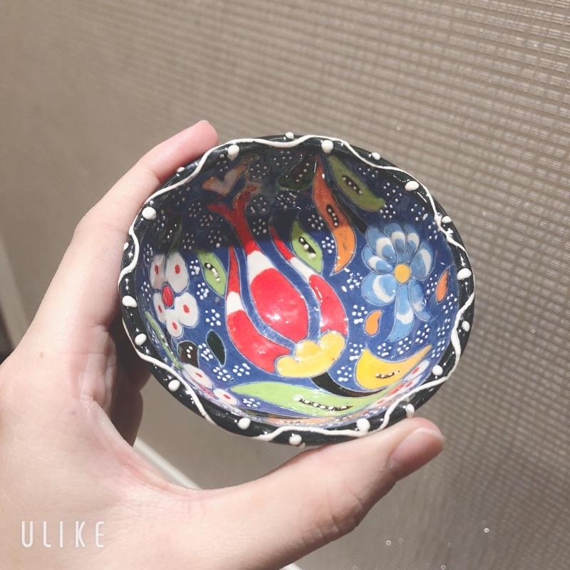 土耳其購入🧿 2入 土耳其陶瓷小碟子 🧿 手工彩繪 異國風 擺飾-細節圖2
