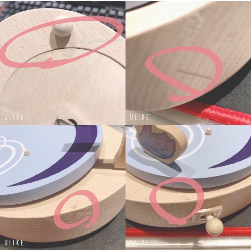 7-11 櫻桃小丸子 木頭旋轉音樂盒天鵝款&馬車筆筒-細節圖2