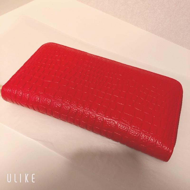 全新 桃粉紅色 長夾包 附防塵袋