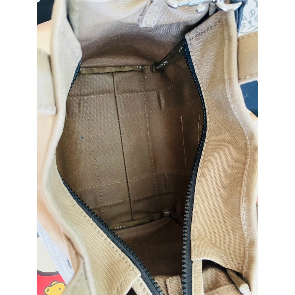 MARC JACOBS 馬克賈伯TRAVELER MINI TOTE 字母帆布兩用墨綠色拖特包 二手-細節圖2