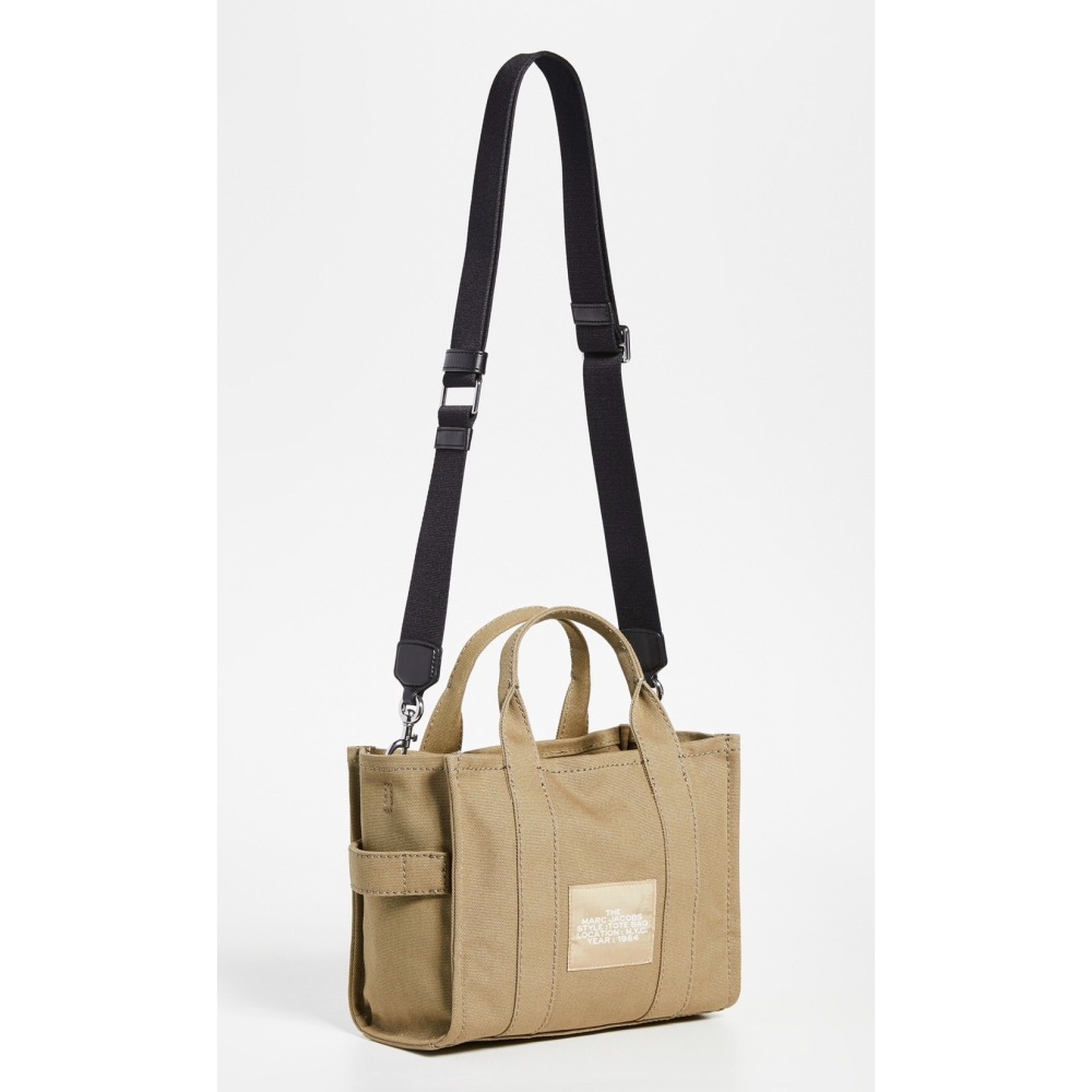 MARC JACOBS 馬克賈伯TRAVELER MINI TOTE 字母帆布兩用墨綠色拖特包 二手-細節圖6